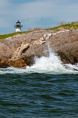 Waves Breaking Near Pond Island Light in Maine